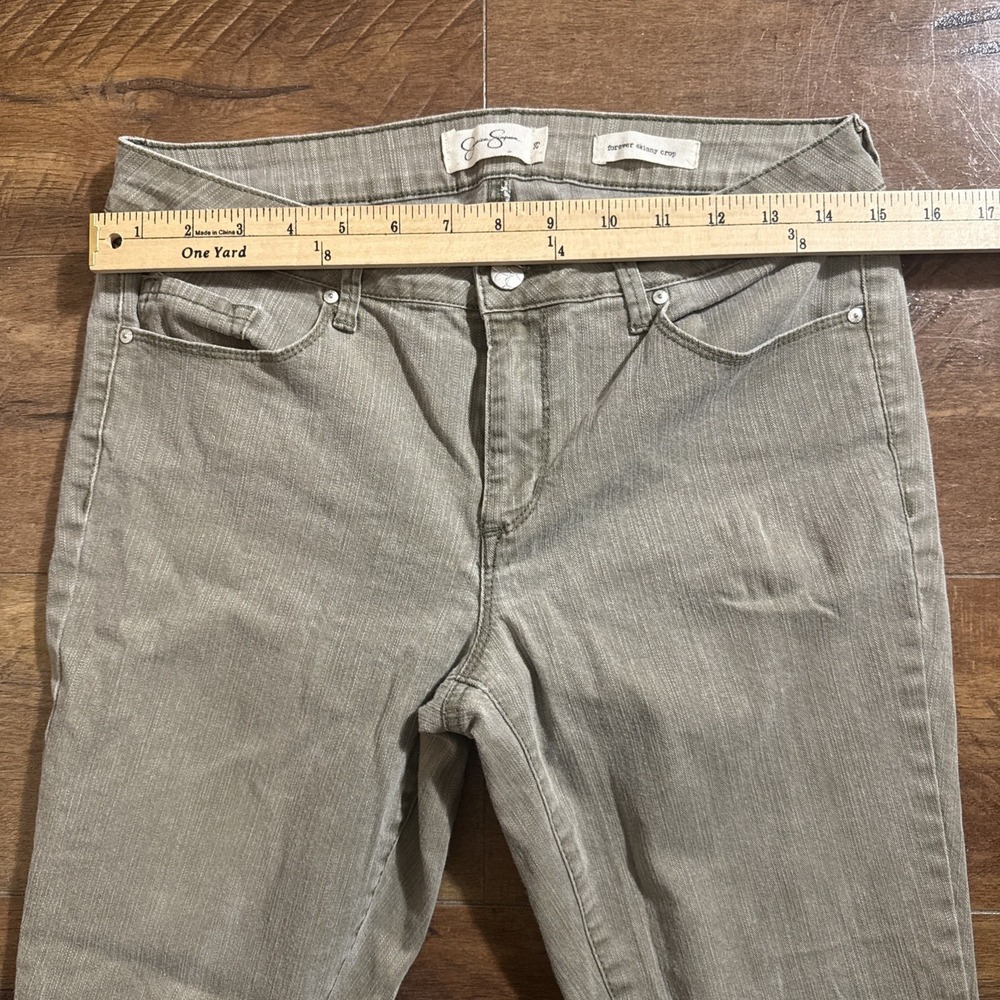 Jessica Simpson Forever Skinny Crop Women 29‎ Gray Wash Stretch Denim Pants - Picture 4 of 11